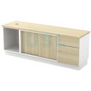 Side Cabinet (Open Shelf + Sliding Door + Fixed Pedestal 1D1F)