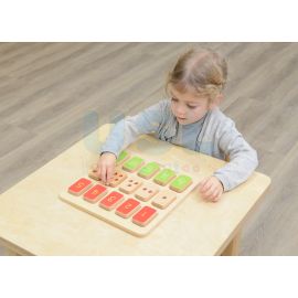Visual and Tactile 1-5 Learning Board