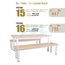 Table + Wooden Bench Package-15