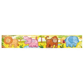 Wooden 4 Puzzle Set (Wild Animals Jungle) - Wooden Jigsaw Puzzle