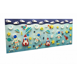 Sensory Wooden Wall Climbing-Astronut 