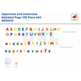 Upper & Lowercase Alphabet Pegs (122pcs)