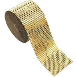 Corrugated Border Metallic Gold