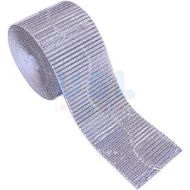Corrugated Border Metallic Silver