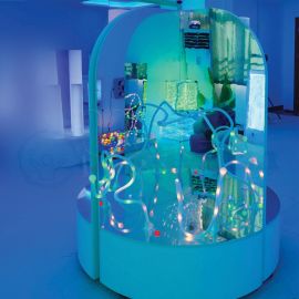 Corner Platform with String Lights