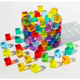 Translucent Color Cubes (100pcs) – Building & Learning Toy