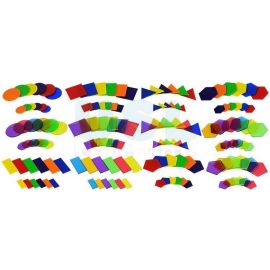 Rainbow Geometric Blocks (50pcs) – Light Panel Building Toy
