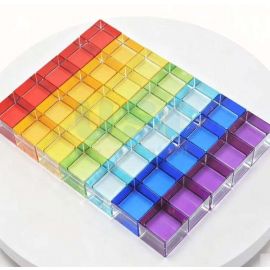 Transparent Cubes (30pcs) – Color Learning Blocks