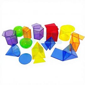 Large Rainbow Geometric Shapes (12pcs) – Educational Toy