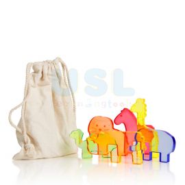 Translucent Animal Figures (6pcs) – Sensory Play Toy