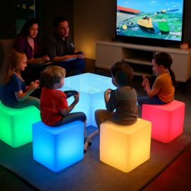 Colour Changing LED Cube – Sensory Light Seat