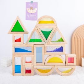 Wooden Sensory Blocks 16pcs
