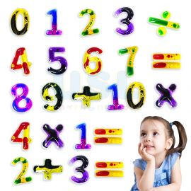 Sensory Liquid Numbers (10pcs) – Textured Counting Toy