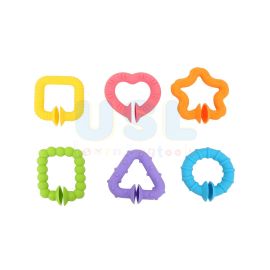 Sensory Silicone Rings (6pcs) – Safe Teething & Focus Toy