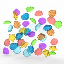 Transparent Texture Shells (36pcs) – Sensory Sorting Toy