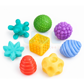 Sensory Texture Ball Set (8pcs) – Touch & Grip Development Toy