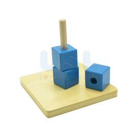 Cubes on Vertical Dowel