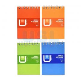 U Colour Spiral Note Book A7 (12/set)