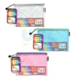 A5 Mesh PVC Zipper Bag (12/set)