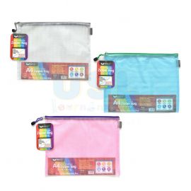 A4 Plus Mesh PVC Zipper Bag (12/set)