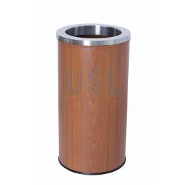 Power Coating Wood Grain Bin c/w Open Top - 295(D) x 760(H)mm