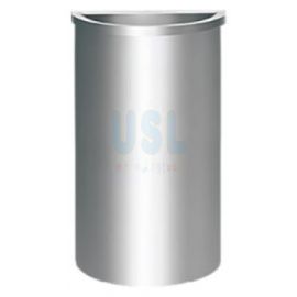 Stainless Steel Semi Round Open Top Bin - 457(W) x 227(D) x 760(H)mm