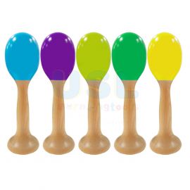 Wooden Maracas with Base 15cm