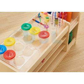 Clear Colour Cup and Art & Craft Accessories Stand 3 Piece Set