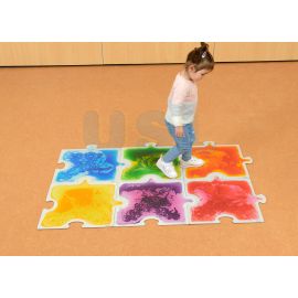 Puzzle-Shaped Sensory Liquic Tiles