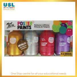Poster Paint 250ml 4pc-Metallic 