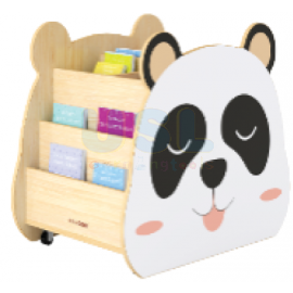 Movable Wooden Bookcase - Panda