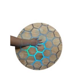 Interactive wooden wall light panel 