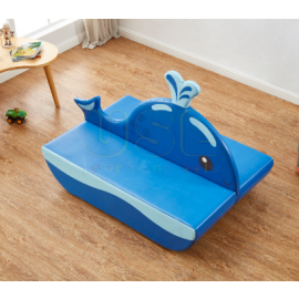 Ocean Series Double-Sided Reading Sofa - Blue Whale