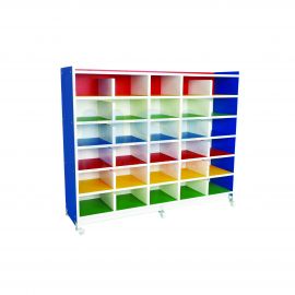 Multi-Coloured Pigeon Hole Shoe Rack