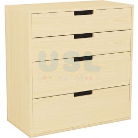 4 Drawer Storage Shelf with Interlocking System