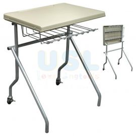 Examination Table wt Castors & Book Rack