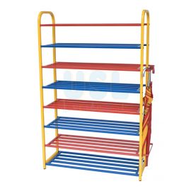 Multi Colour Metal Shoe Rack Wt Umbrella Holder
