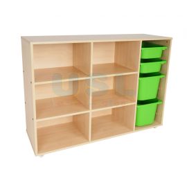 Manipulatives Storage Shelf with 2S 2L Fancy Trays