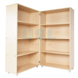 Mobile Foldable Bookshelf with Castors