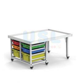 Moveable Multipurpose Table With Storage 