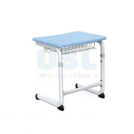 Modern Adjustable Secondary Student Plastic Table with Open Drawer 