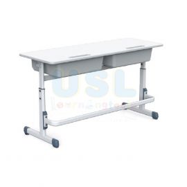 Durable Adjustable Double Student Table with Drawer