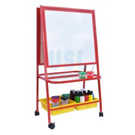 Jr. Double sided Mag. White Board (2' x 2') wt Baskets