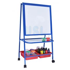 Jr. Single sided Mag. White Board (2' x 2') wt Baskets