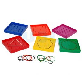 Rainbow Geoboard (6 Pieces) 