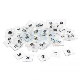 Transparent Numbers Tiles 0-9 (57pcs) (H0.2cm)