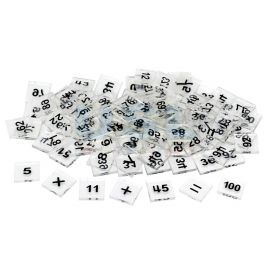 Transparent Numbers Tiles 1-100 (108pcs)