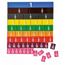 Transparent Rainbow Fraction Tiles (51 Pieces)