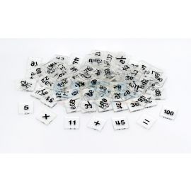 Transparent Numbers Tiles 1-100 (108pcs) - Maths