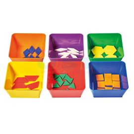 Sorting Plates Square (6 Colours per Set) | Mathematics Sorting & Counting Apparatus